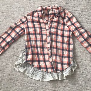 Anthropologie plaid button down shirt